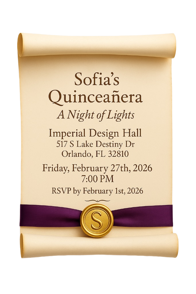 Sofia's Quinceañera - Event Details